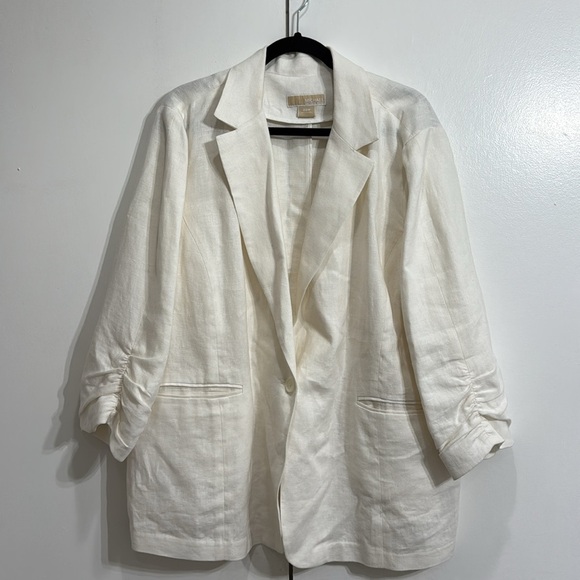Michael Kors Linen Plus Size Blazer Size 22W - Picture 4 of 5